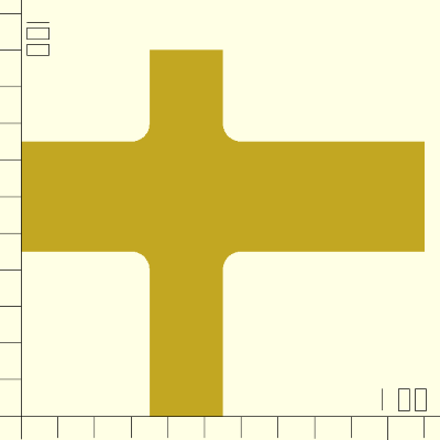 Die inneren Ecken sind eingerundet.