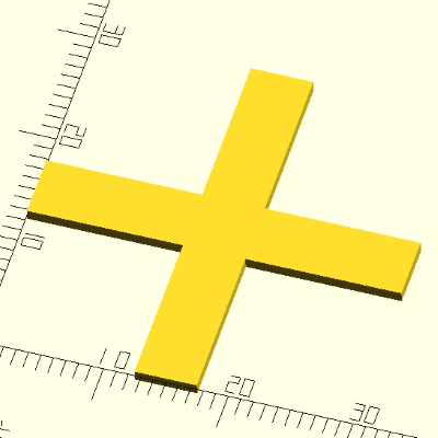 ein gemeines Kreuz mit schmalen Balken
